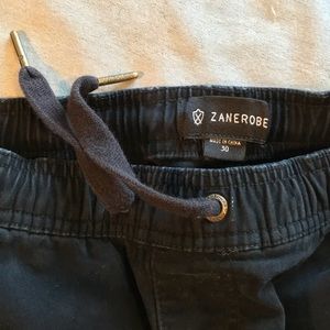 Zanerobe black joggers. Waist 30.